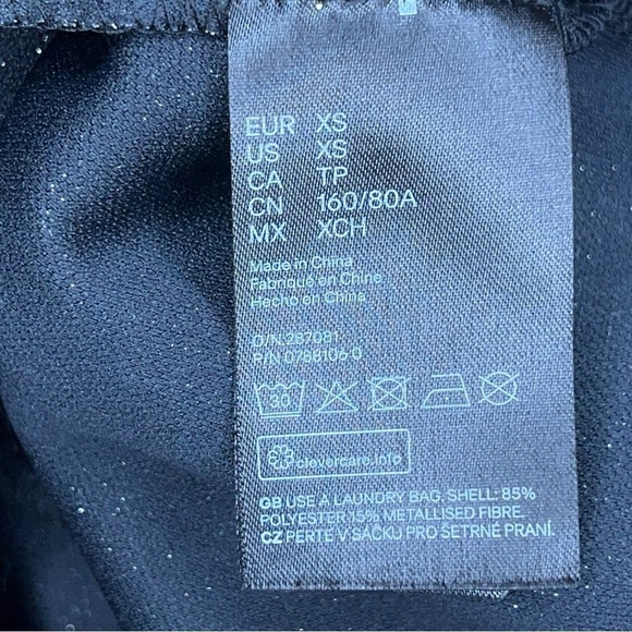 NEW XS H&M BLUE GLITTER DRESS EVENT PARTY COCKTAIL DATE NIGHT - Picture 10 of 10